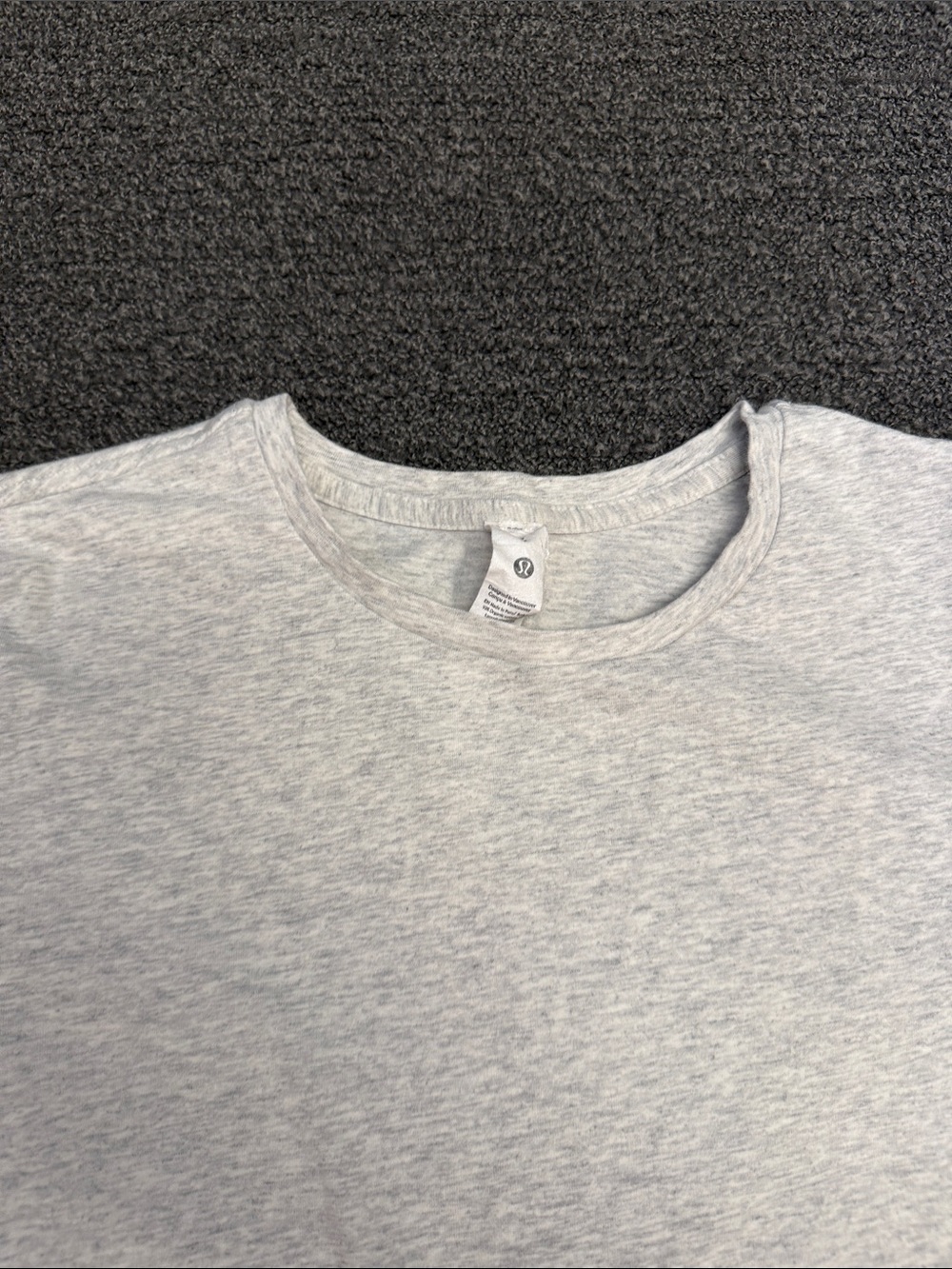 Lululemon Organic Cotton Crewneck Long-Sleeve Shirt in Heathered Light Grey - Picture 3 of 8